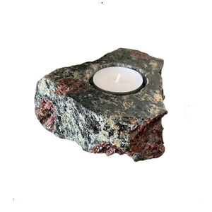 Support de bougie en pierre naturelle sculptée à la main en grenat et agate, pierre précieuse de guérison, vente en gros - Product Image 6