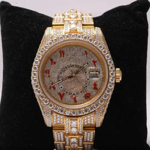 Latest Moissanite Diamond <b>Watch</b> Top Iced Out Gold Mechanical Diamond Luxury Gold VVS Moissanite <b>Watches</b> Unisex Branded <b>Watch</b> - Product Image 1