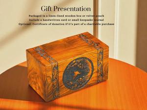 Personalized Rosewood Hummingbird Urn Floral Pet Human Ashes <b>Keepsake</b> FOR HUMan ashes medium size 9x5.5 inches urn <b>box</b> - Product Image 3