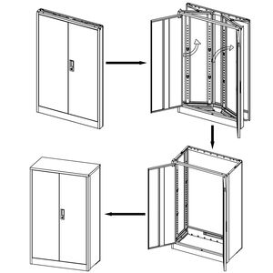 Adjustable Shelf Metal Storage <b>Cabinet</b> with Locking Doors Folding Filing Storage <b>Locker</b> File <b>Cabinets</b> - Product Image 2