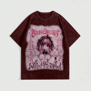 Camiseta con Gráficos Impresos en DTG Personalizada, Camiseta Oversize de Algodón Estilo Urbano, Fabricante de Camisetas con Impresión DTG de Marca Privada OEM, Venta al Por Mayor - Product Image 3