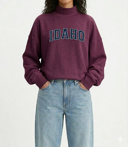 Sudadera Oversize de Cuello Alto para Mujer, Estilo Contemporáneo, Holgada, Manga Larga, Informal y a la Moda - Product Image 3