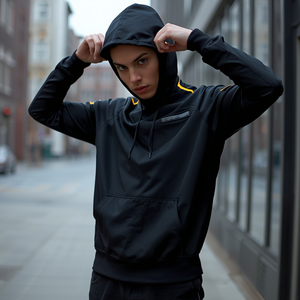 <b>Tech</b> Hoodie Lightweight Performance Hoodie Water-Resistant Athletic Zip Pullover with OEM ODM Customization - Product Image 2