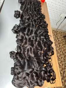 Precio al por mayor, cutículas onduladas naturales alineadas 100%, cutículas crudas sin procesar sin enredos alineadas, extensiones de cabello humano indio - Product Image 5