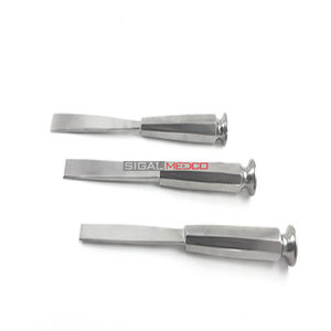 3 ciseaux à os en acier inoxydable 20 cm x 20 mm, ostéotomes plats, instruments chirurgicaux orthopédiques manuels, réutilisables, précision pour la coupe osseuse - Product Image 1