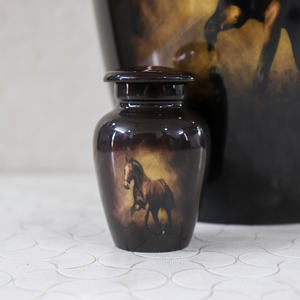 Urnes funéraires en aluminium pour adultes, design moderne et élégant, fabriquées en Inde, pour cendres, urne commémorative, vente chaude - Product Image 6