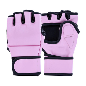 Custom Logo Half-Finger MMA Gloves-Outdoor Use High Quality Leather Made <b>Hook</b> & Loop Closure Adjustable MMA Gloves - Product Image 1
