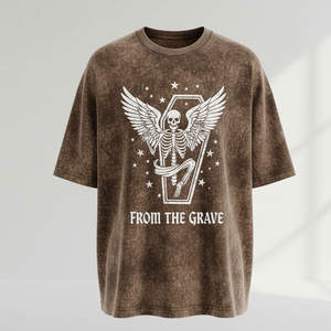 เสื้อยืดทรงวินเทจสำหรับผู้ชาย ผ้าฝ้ายเนื้อนุ่ม ระบายอากาศได้ดี ทรงหลวม ใส่สบาย เหมาะสำหรับใส่ลำลองทุกวัน - Product Image 2