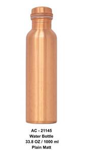 Botella de Cobre Puro Grabada a Mano con Cuerpo Curvo Liso para una Bebida Saludable - Product Image 2