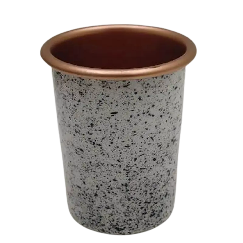 Nhôm Tròn Máy Tính Để Bàn Planter Terrazzo Trắng Tráng Men Và Đồng Màu Thiết Kế Mỹ Trồng Trong Nhà Cho Vườn Cũng Handmade