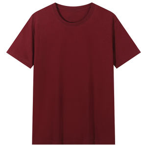 T-shirt en coton peigné pur 180G pour hommes et femmes, couleur unie, publicité culturelle, design de logo personnalisé OEM. - Product Image 2