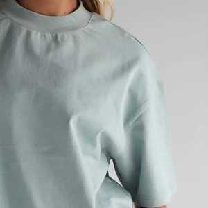 T-shirts d'été vierges pour femmes en gros, personnalisables avec broderie, streetwear féminin, hauts en coton respirant OEM - Product Image 3