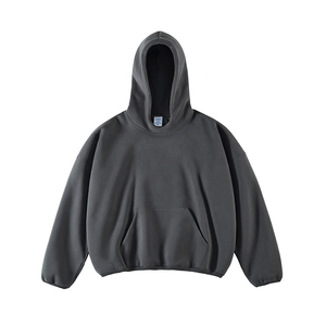 Sweat-shirt à capuche surdimensionné pour homme, couleur unie, en molleton de coton, décontracté, manches régulières, pour l'automne - Product Image 1