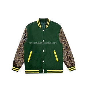 Veste pour homme grande taille Veste de baseball personnalisable Letterman pour homme Veste d'hiver en cuir véritable pour homme - Product Image 5