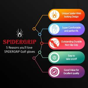 Gants de golf antidérapants Spider Grip pour hommes, gants de golf pour droitiers - Product Image 2