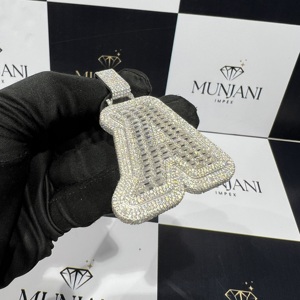 Colgante de Letra A Personalizado de Lujo, con Diamante VVS Certificado por IGI, en Plata de Ley 925, Estilo Hip Hop, para Hombres y Mujeres, Ideal para Fiestas - Product Image 6