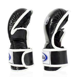 ถุงมือยิงปืน MMA แบบใหม่ fairtex sparring Shooter สีดำหนังแท้การฝึกอบรมแบบมืออาชีพ - Product Image 2