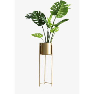 Juego de 2 Soportes Modernos de Metal Dorado para Plantas, Soporte Alto de Alambre para Macetas, Hierbas Secas o Plantas de Seda de Alta Calidad con Iluminación Natural - Product Image 6