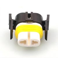 Connecteur de phare H11 Jinhang2p-BY à 2 broches en cuivre, prise de lampe, connecteur d'éclairage pour ampoule de voiture H4, boîtier en nylon, câble en silicone