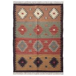 Tapis Kilim en jute et laine tissés à la main, sur mesure, pour l'entrée, le salon, la chambre et le bureau - Product Image 3