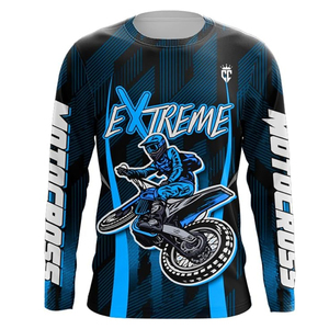 Maillot de motocross personnalisé à manches longues, sublimation, respirant, pour course tout-terrain, toutes saisons - Product Image 1