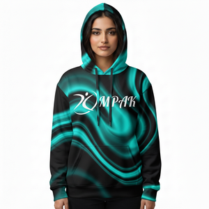 Sweat à capuche unisexe oversize moderne pour l'hiver avec imprimé brodé pour les collections streetwear décontractées - Product Image 1