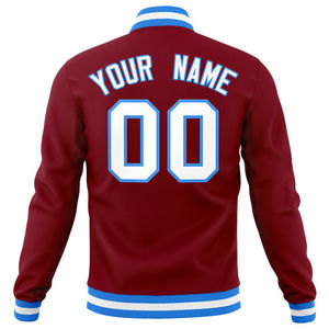 Chaquetas Varsity Personalizadas para Equipos de Béisbol de Secundaria, Precio al por Mayor, Chaquetas Universitarias de Lona con Letras Bordadas para Adultos - Product Image 4