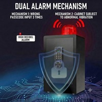 Caja Fuerte de Seguridad de Acero de 80 cm para Oficina en Casa, con Huella Dactilar y Código Digital, Antirrobo