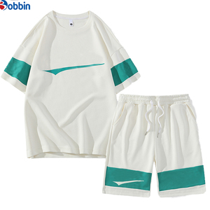 Conjunto de Verano para Hombre, Nuevo Conjunto de Moda, Camiseta con Estampado de Letras y Solapa, Estilo Casual, Holgado, de Manga Corta - Product Image 3