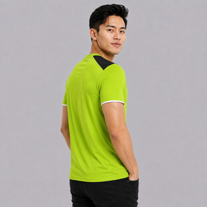 Camiseta de Cuello en V para Hombre, Color Sólido, Manga Corta, Unisex, Algodón Grueso, Lisa, Estilo Casual - Product Image 3
