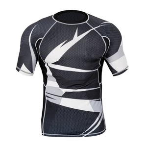 Camiseta de Manga Larga de Secado Rápido, Duradera, Transpirable y Ligera de Spandex/Poliéster, Ajuste Delgado, para Entrenamiento de Artes Marciales Mixtas - Product Image 5