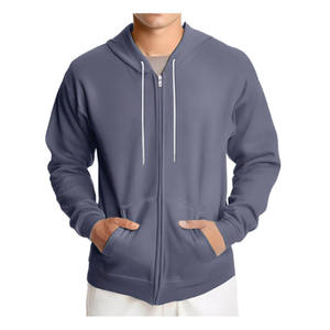 Sweat-shirt à capuche pour homme, fermeture éclair, tissu respirant et écologique, impression du logo sur le devant, manches longues, hiver - Product Image 1