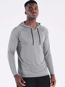 Camiseta Deportiva de Manga Larga para Hombre, con Capucha, de Secado Rápido, Transpirable, para Entrenamiento Físico, Absorbe la Humedad, Informal, Ropa Deportiva Activa - Product Image 4