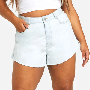 Bulk supply stretch denim shorts women cotton shorts breathable summer casual daily wear supplier - Product Image 5