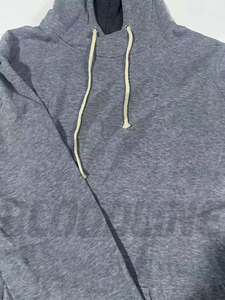 Sweat-shirt à capuche unisexe gris, coupe classique, décontracté, couleur unie, en molleton tricoté, avec poche avant, respirant et à séchage rapide - Product Image 5