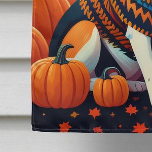 Bandera de Casa de Otoño de poliéster Multicolor grande Basenji, cartel decorativo para patio, obra de arte para manga de porche, poste colgante de pared - Product Image 4
