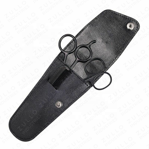 Premium Black Nail and Nose Scissors with Black <b>Comb</b> Leather Packaging High Quality Professional Grooming Set OEM Wholesale - Product Image 5