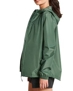 <b>Women</b> Color Block Windbreaker <b>Jacket</b> <b>Lightweight</b> Hooded Casual Outdoor Sports Wear Breathable Zip Up Coat - Product Image 3