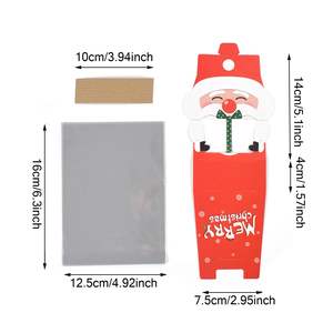 8 Pezzi Scatole Multicolore per Caramelle Natalizie con Design Mini Cartone Animato Babbo Natale, Sacchetti in Cellophane con Chiusura a Torsione, per Feste e Dolcetti - Product Image 2