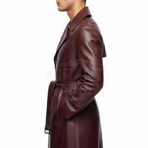 Manteau en cuir d'agneau respirant et écologique de qualité supérieure pour homme – Style hivernal, aspect naturel, coupe confortable et élégante pour le quotidien - Product Image 3