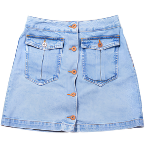 Falda Vaquera Personalizada, Estilo Vintage, Lavada, Mini, Midi, Maxi, Casual, Streetwear, Corte en A, Fabricante Mayorista de Marca Privada - Product Image 1