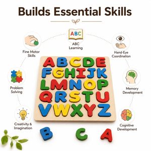 Rompecabezas de alfabeto de madera con letras coloridas de la A a la Z para el aprendizaje de los niños - Product Image 3