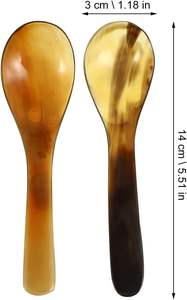 Cuchara para Servir Hecha a Mano con Cuerno de Búfalo Natural, con Acabado Pulido Espejo, Estilo Contemporáneo, Personalizable para Regalos y Venta al por Menor - Product Image 2