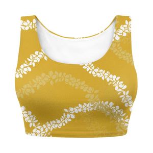 Débardeur court imprimé Hawaï Puakenikeni pour femme, personnalisable, sans manches, sexy, épaules dénudées - Product Image 5