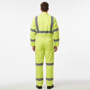Multi Pocket Reflective Safety Wear <b>Overall</b> Uniform Durable Workwear Coverall for Factory and <b>Construction</b> - Product Image 2