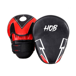 Guantes de Boxeo Tailandés Personalizados Tipo Thai, Manoplas de Enfoque para Kick Boxing, Objetivo para Pies, Cuero Wolon Negro y Rojo, Talla Única - Product Image 5