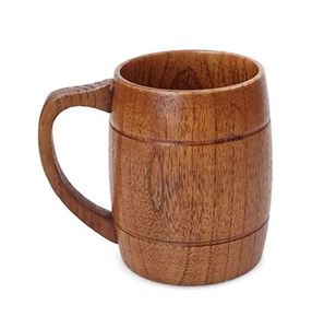 Chope à bière en bois faite à la main, design vintage robuste, pour fêtes, chopes à bière en bois, tankard en bois, tasse à boire en bois, chope rustique - Product Image 1