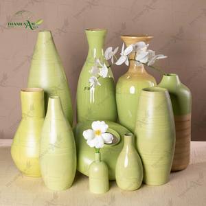 Jarrón de Bambú Hilado de Primera Calidad, Jarrón de Flores de Bambú Ecológico Hecho a Mano para Decoración del Hogar e Interiores de Vietnam - Product Image 6