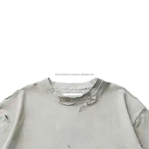 Meilleures ventes T-shirt vintage à manches courtes imprimé en détresse pour femmes coupe ample saison d'été fabricant sain - Product Image 3