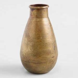 Vases à fleurs en métal doré de style mi-siècle, design côtier magnifique et admirable pour salon, chambre à coucher, table et bureau - Product Image 2